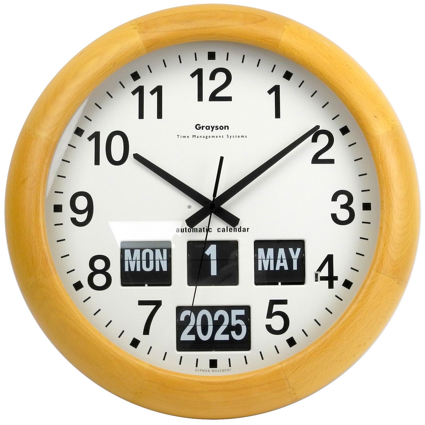 ROUND CALENDAR CLOCK WITH YEAR